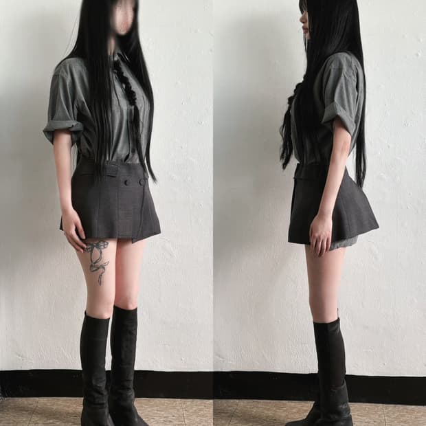 18FW 오프화이트 오버스커트 & 탑