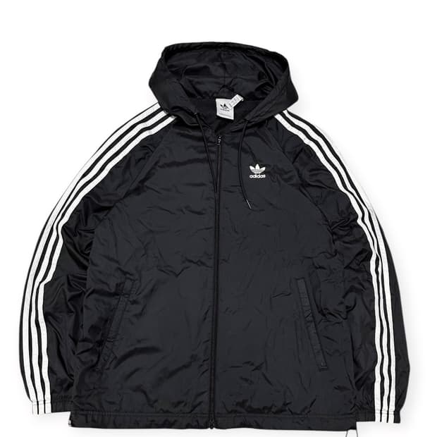 아디다스 파이어버드 블랙 후드 바람막이