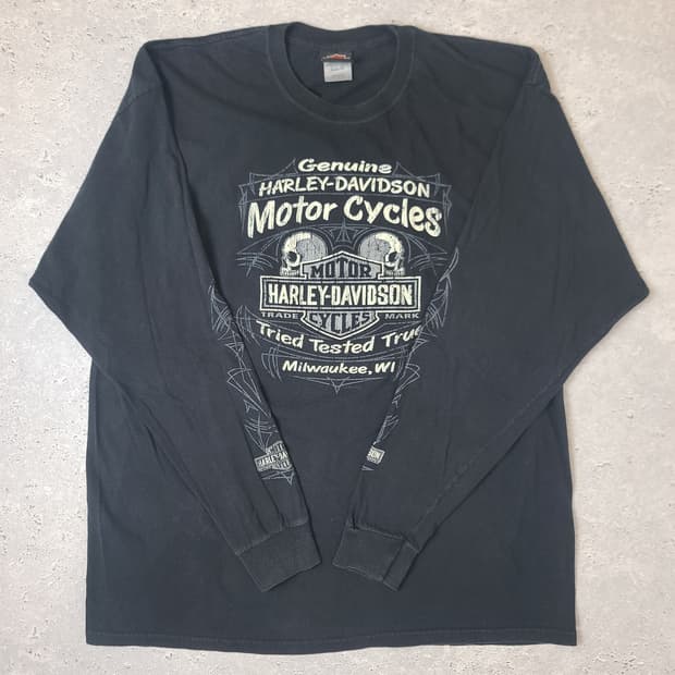 할리 데이비슨 스컬 롱슬리브