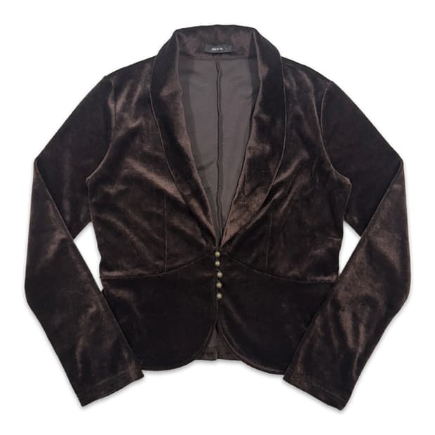 빈티지 Comme Ca Ism 브라운 벨벳 자켓