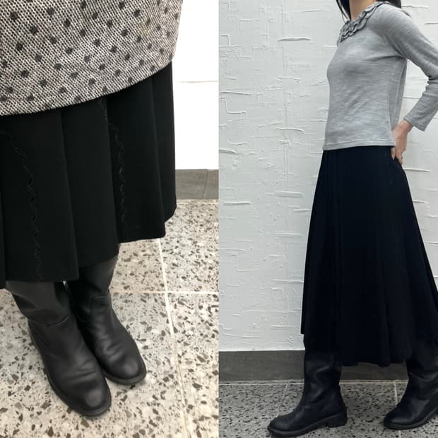 rope stitch midi skirt