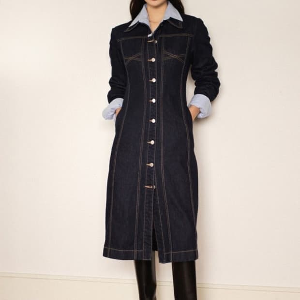 마리떼 프랑소와 저버 데님 롱 원피스