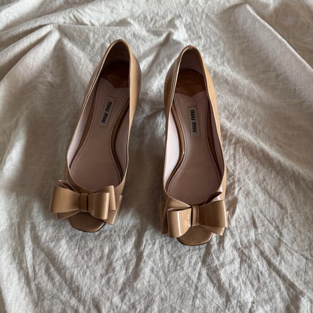 미우미우 리본 슈즈 