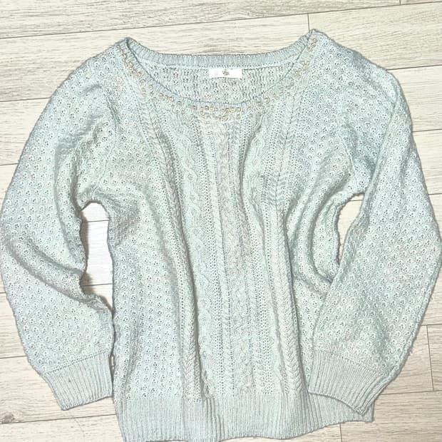 Japanese vintage) 진주 포인트 니트