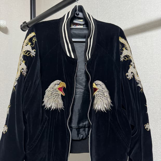 벨벳 스카잔 - 독수리 & 용 자수