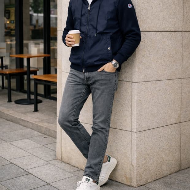 [풀셋] 몽클레르 니트 바람막이 + 띠어리 헤이더 그레이진