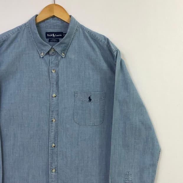 XL 폴로 데님 셔츠