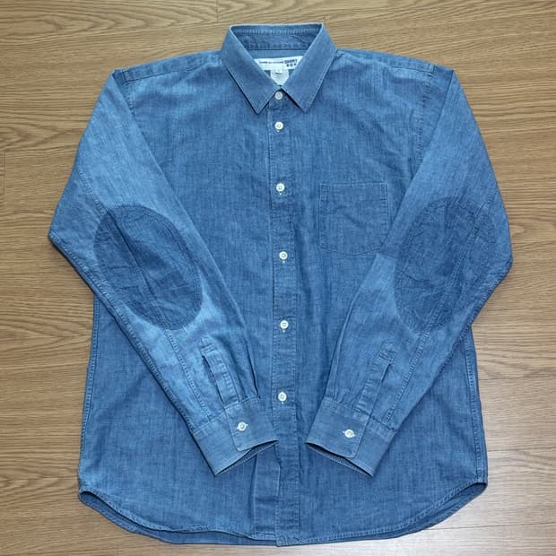 꼼데가르송 셔츠 보이 샴브레이 셔츠 L