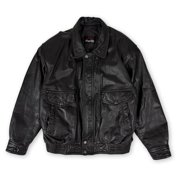 라피도 소가죽 카우레더 자켓