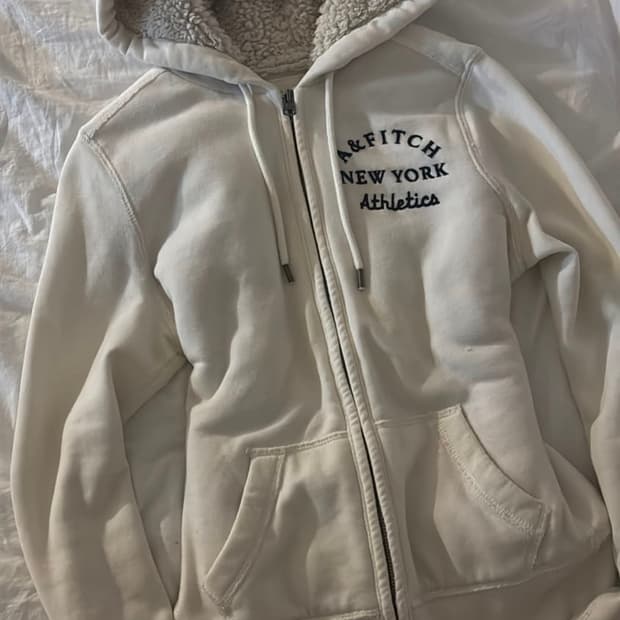 아베크롬비 후드집업 화이트