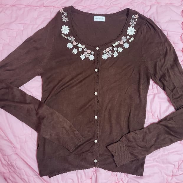 급처상태좋음!로디스포토 리본 꽃 비즈장식 공주가디건 리즈리사st레니본st