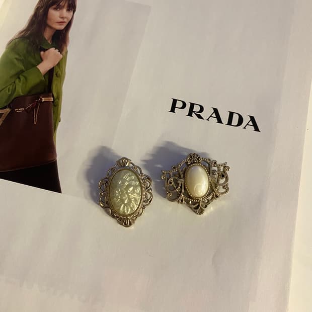 수입 빈티지 브로치 카메오