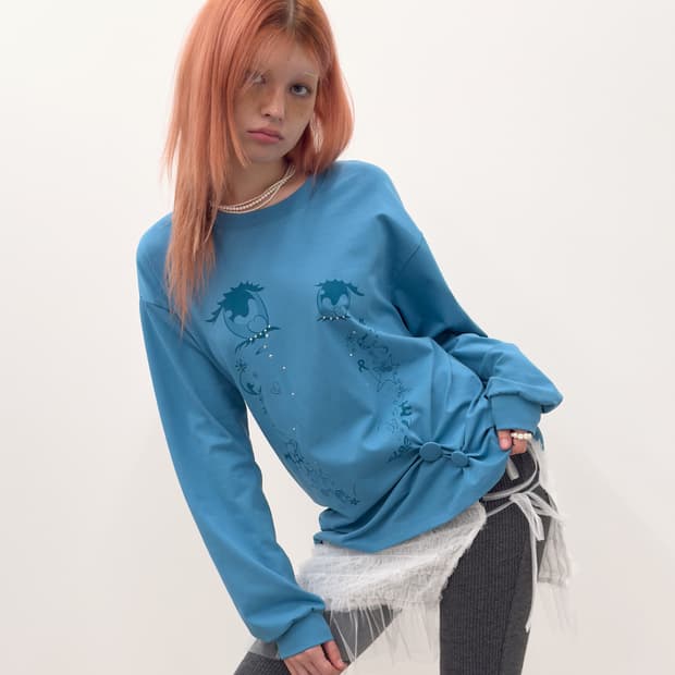 타입서비스 Cry Eyes Ruched Top 티셔츠