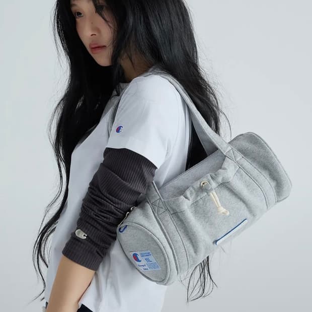 챔피온 x 로우로우 미니 토트백 그레이