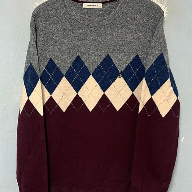 빈폴 남자 울니트 캐주얼 추동 아가일 L 100