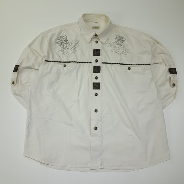 CL693 2XL 란트하우스 90s 독일 트라흐텐 바바리안 알펜 셔츠 