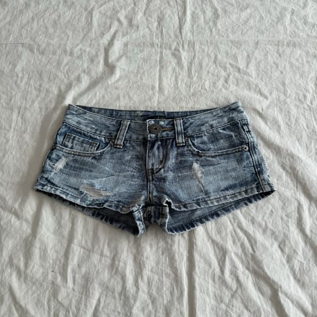 Y2k 데님 숏팬츠