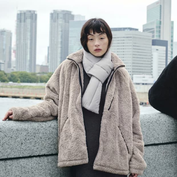 M 새제품) 유니클로 x 니들스 플리스 후리스 자켓 베이지 유니들스