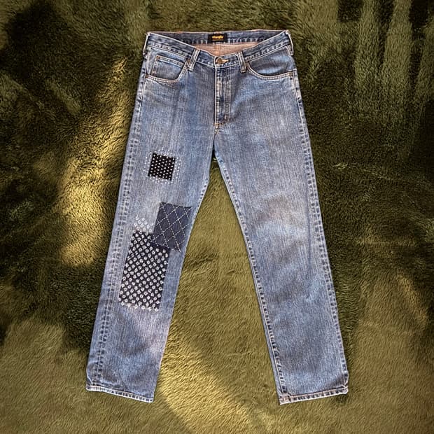 [34] 랭글러 Made in Japan 사시코 패치워크 커스텀 데님