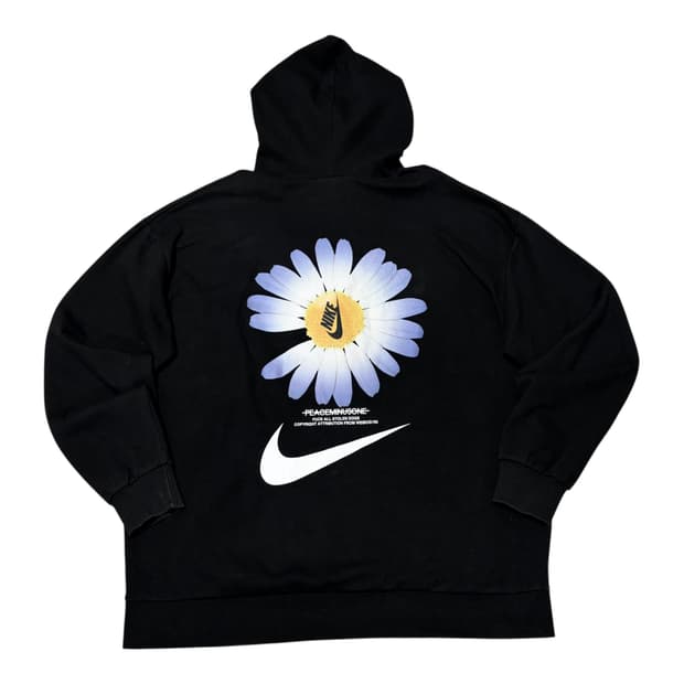 나이키 X 피스마이너원 백 프리팅 후드티