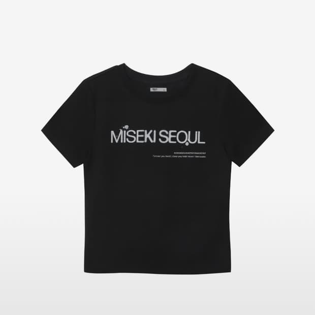 미세키서울 Logo short sleeves BLACK