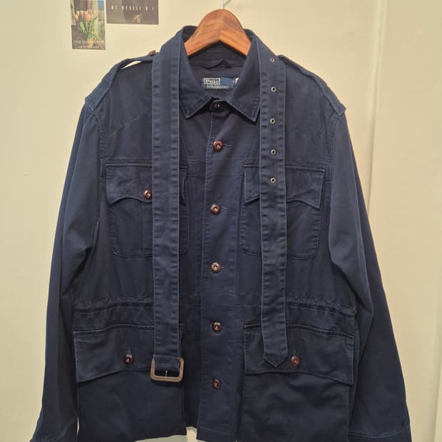 폴로 랄프로렌   트윌 벨트 유틸리티 재킷  네이비  XL 
 사이즈  