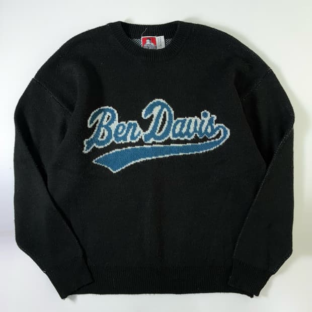 Ben davis   벤 데이비스 투사이드 로고 니트  
