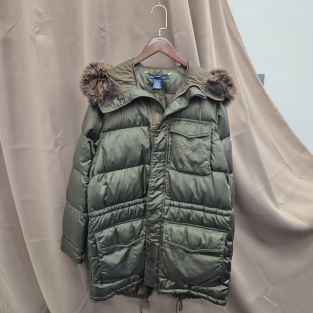 랄프로렌 덕다운 롱파카 S