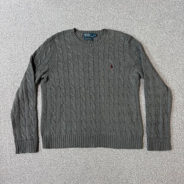 폴로 랄프로렌 꽈배기 니트 L