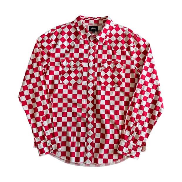 Stussy checkerboard western shirts