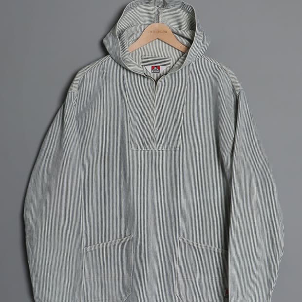 BEN DAVIS Hickory Denim Pullover Hoodie