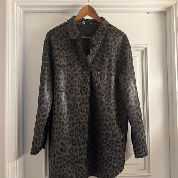 자라 레오파드 셔츠 자켓