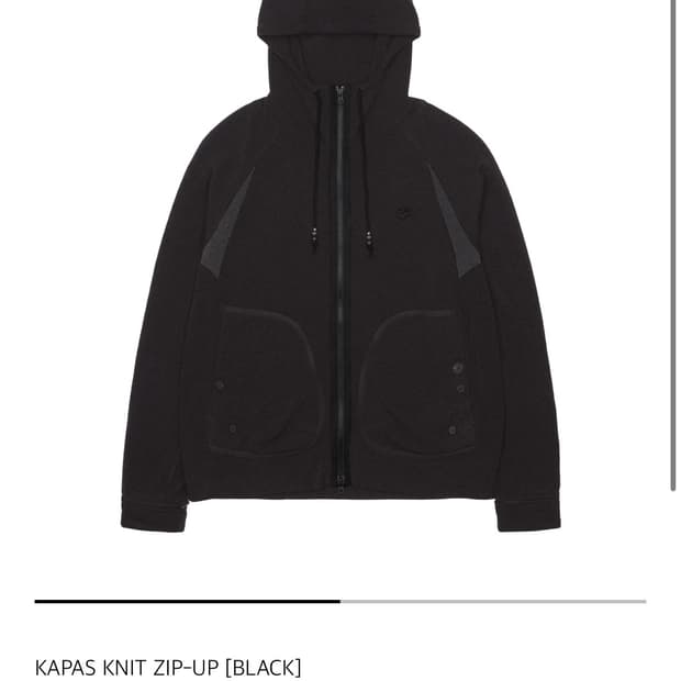 산산기어 KAPAS KNIT ZIP-UP [BLACK] 3 사이즈
