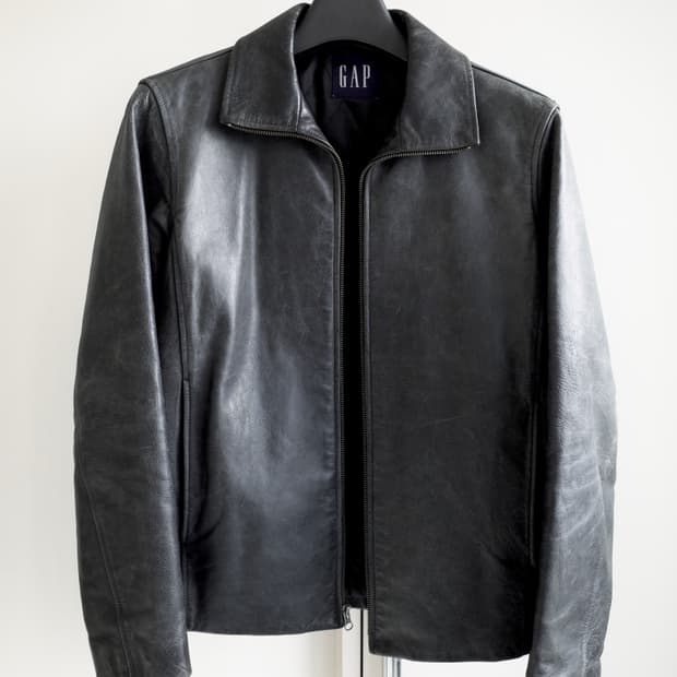 90s old gap 풀집 레더자켓