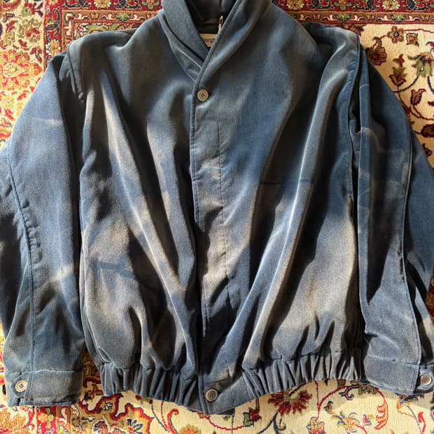 AW22 지용킴 숄카라 벨벳 봄버 자켓 L