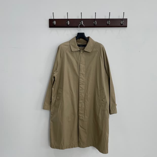 폴로 랄프로렌 코튼 베이지 싱글 레글런 코트