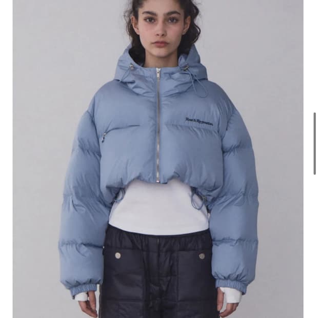 RR HOOD SHORT DOWN JACKET (BLUE)