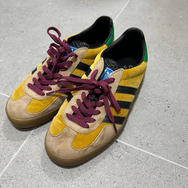 아디다스x구찌 가젤 옐로우 255사이즈