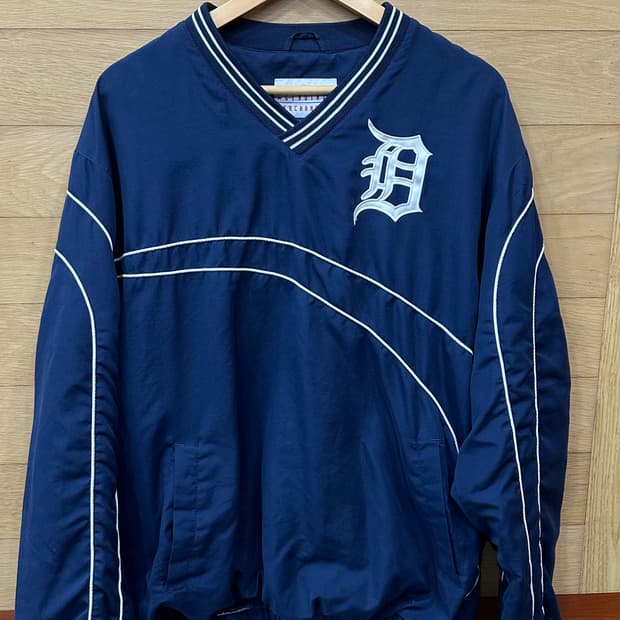 MLB 디트로이트 타이거스 네이비 웜업 빅로고 xl