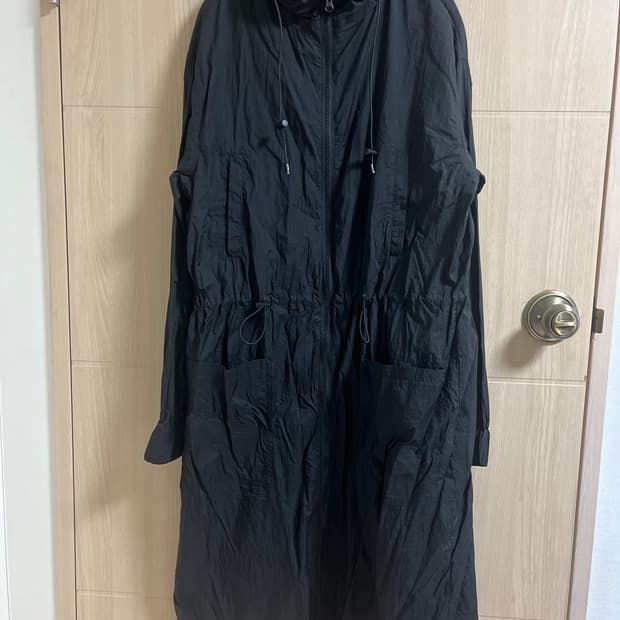 H&M 블랙 롱 후드 자켓 (EUR 38)