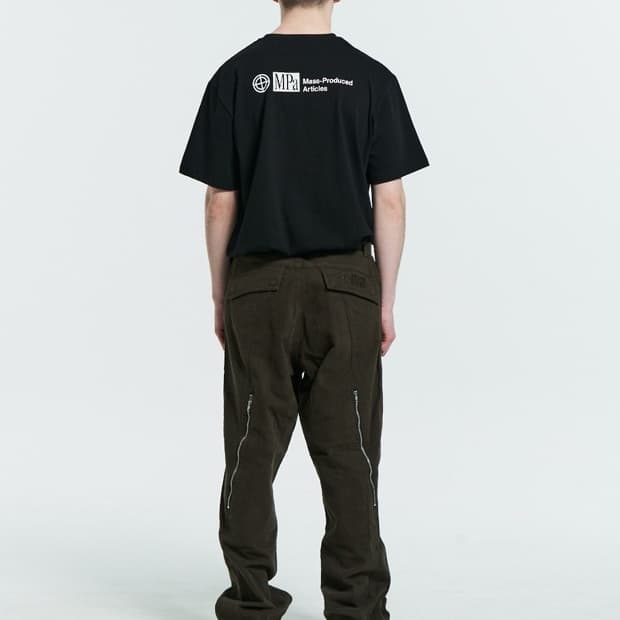 플라스틱프로덕트 MPa 웨이브 지퍼 팬츠 브라운 s사이즈