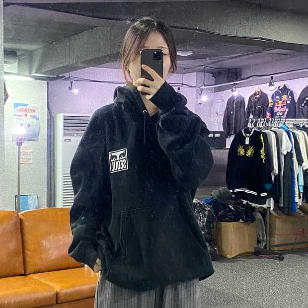 오베이 서울 빅로고 후드티 B2214