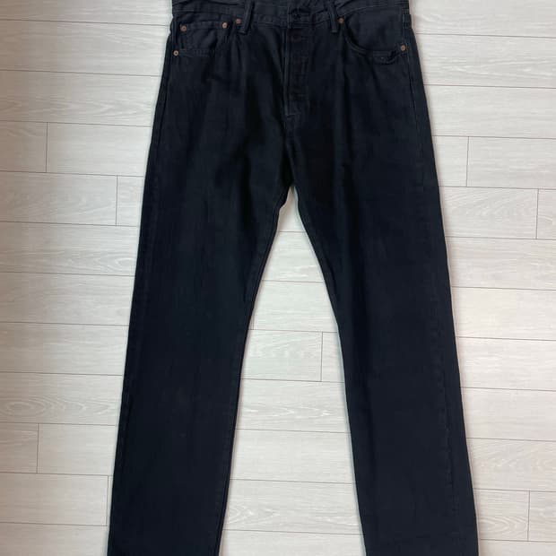 리바이스 501 블랙 데님 팬츠