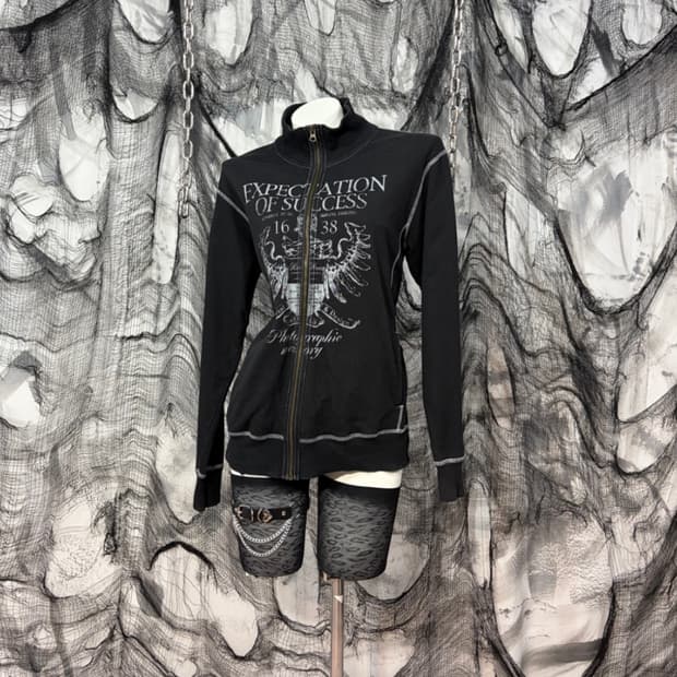 00's Gothic eagle stitch jersey