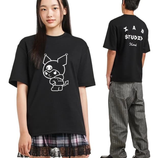 아이앱 쿠로미 티셔츠 블랙 S