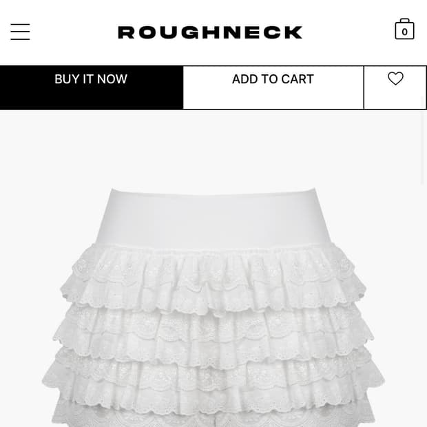 러프넥 레이스 튜튜 팬츠 스커트 화이트