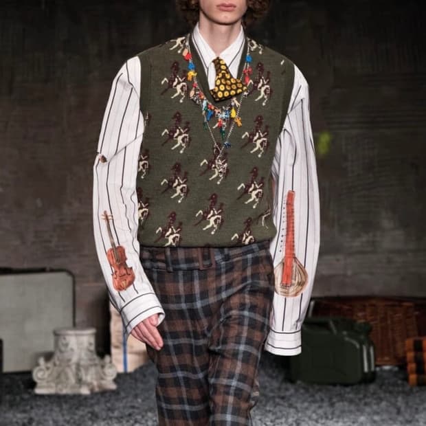 [MARNI] 라이딩 자카드 니트 베스트