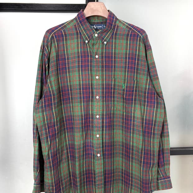 [3XL]POLO폴로 그린 체크 셔츠