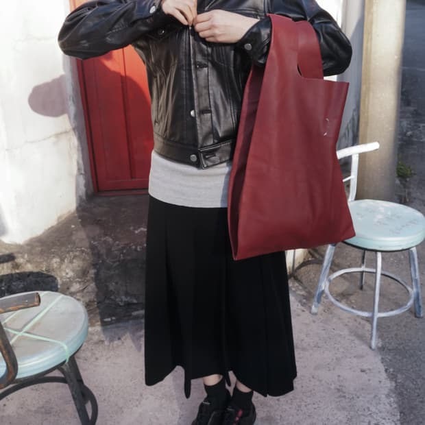 꼼데가르송 블랙 레더 자켓