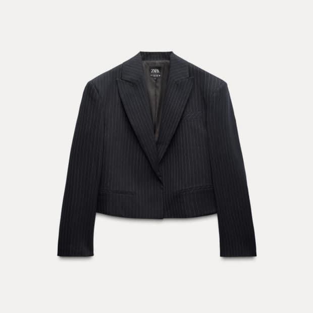 ZARA 자라 핀스트라이프 크롭 블레이저 1255/853 1255853